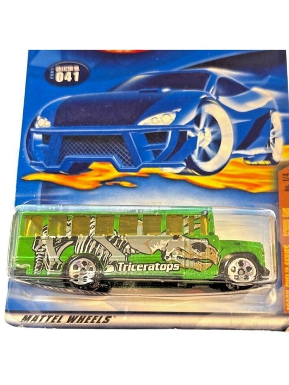 Vintage Die Cast Hot Wheels Fossil Fuel Series Triceratops Bus Car Collector 041 - Picture 4 of 6
